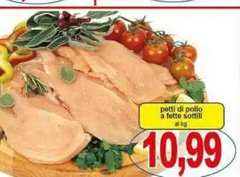 Petti di pollo a fette sottili
