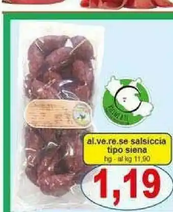 Pewex Alverese salsiccia tipo siena offerta