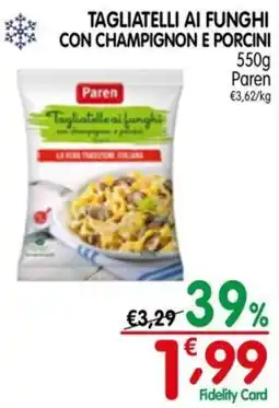 D'Ambros Tagliatelle ai funghi con champignon e porcini PAREN offerta
