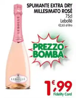 D'Ambros Spumante extra dry millesimato rosè Lebollè offerta