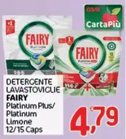 Crai Detergente lavastoviglie Fairy Platinum Plus/Limone offerta