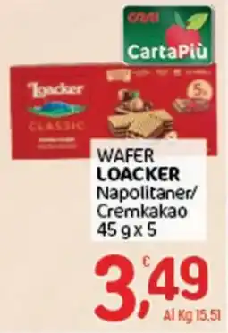 Crai Wafer Loacker Napolitaner/Cremkakao offerta