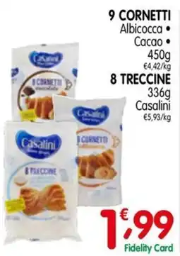 D'Ambros Cornetti Albicocca Cacao Casalini offerta