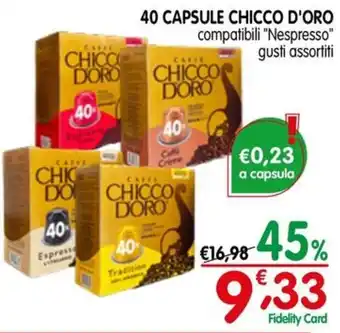 Capsule Chicco d'Oro compatibili Nespresso