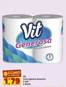 Supermercati Briò Vit Carta Igienica Generosa offerta