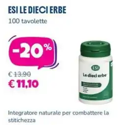 Parafarmacia Più Medical Le dieci erbe ESI offerta
