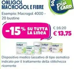 Parafarmacia Più Medical Onligol Macrogol e fibre offerta
