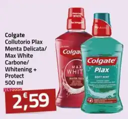 Supermercati Briò Colgate Collutorio Plax Menta Delicata/Max White Carbone/Whitening + Protect offerta