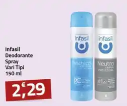 Supermercati Briò Infasil Deodorante Spray offerta