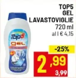 Centro Commerciale Discount Top5 gel lavastoviglie offerta