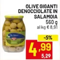 Centro Commerciale Discount Olive giganti denocciolate in salamoia offerta