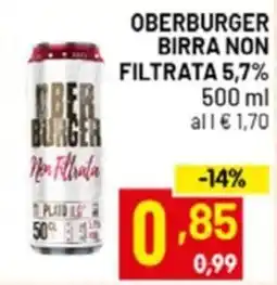 Centro Commerciale Discount Oberburger birra non filtrata offerta