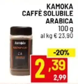 Centro Commerciale Discount Kamoka Caffè Solubile Arabica offerta