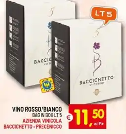Centro Commerciale Discount Vino rosso/bianco Baccichetto offerta