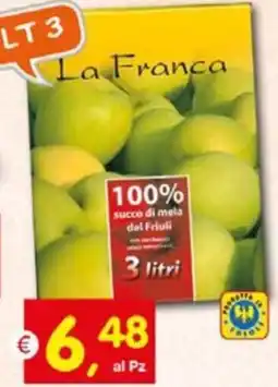 Centro Commerciale Discount La Franca succo di mela del Friuli offerta