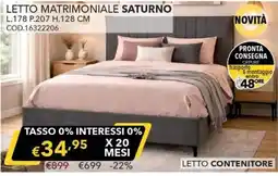 Mercatone Germanvox Letto matrimoniale Saturno offerta
