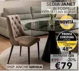 Mercatone Germanvox Sedia Janet in ecopelle offerta