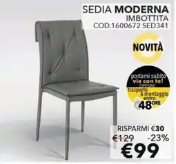 Mercatone Germanvox Sedia moderna imbottita offerta