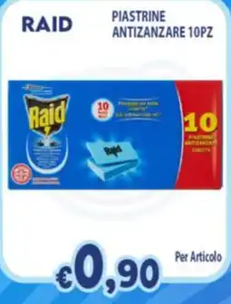 Opportunity Shop Piastrine antizanzare Raid offerta