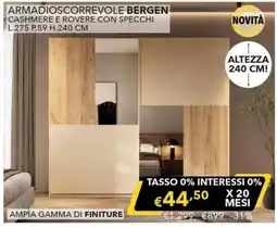 Mercatone Germanvox Armadio scorrevole Bergen offerta