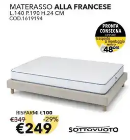 Mercatone Germanvox Materasso alla francese Sottovuoto offerta
