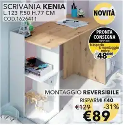Mercatone Germanvox Scrivania Kenia offerta