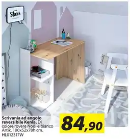 Hobby e Legno Scrivania ad angolo reversibile Kenia offerta