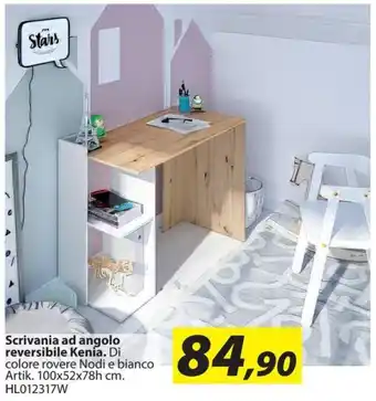 Scrivania ad angolo reversibile Kenia