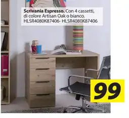 Hobby e Legno Scrivania Espresso offerta