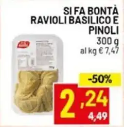 Centro Commerciale Discount Ravioli basilico e pinoli offerta