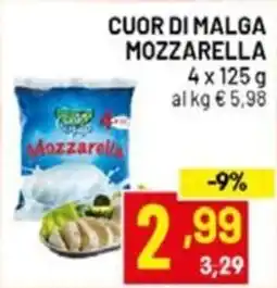 Centro Commerciale Discount Cuor di Malga Mozzarella offerta