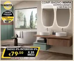 Mercatone Germanvox Comp. bagno Ninfa doppio lavabo offerta