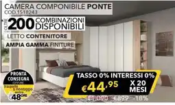 Mercatone Germanvox Camera componibile Ponte offerta