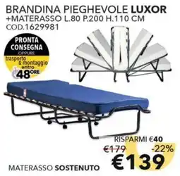 Mercatone Germanvox Brandina pieghevole Luxor offerta
