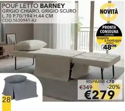 Mercatone Germanvox Pouf letto Barney offerta