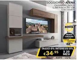 Mercatone Germanvox Soggiorno Atene Cashmere Noce offerta