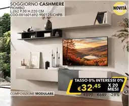 Mercatone Germanvox Soggiorno Cashmere Piombo offerta