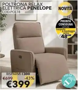 Mercatone Germanvox Poltrona relax elettrica Penelope offerta