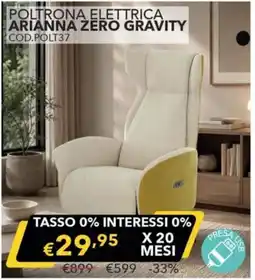 Mercatone Germanvox Poltrona elettrica Arianna zero gravity offerta