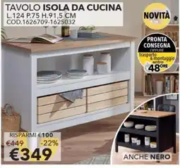 Mercatone Germanvox Tavolo isola da cucina offerta
