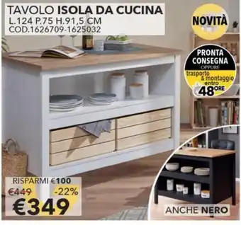 Tavolo isola da cucina