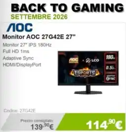 Next Monitor AOC 27G42E offerta