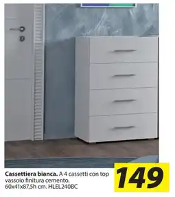 Hobby e Legno Cassettiera bianca offerta