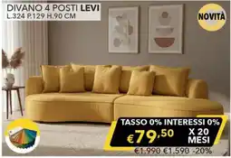 Mercatone Germanvox Divano 4 posti Levi offerta
