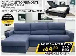 Mercatone Germanvox Divano letto Piemonte offerta
