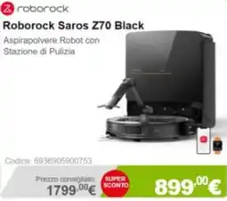 Next Roborock Saros Z70 Black offerta