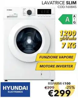 Mercatone Germanvox Lavatrice slim Hyundai offerta