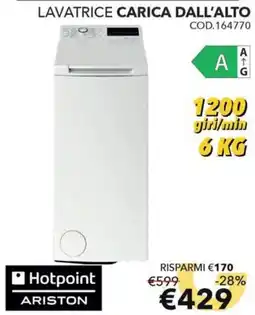 Mercatone Germanvox Lavatrice carica dall'alto Hotpoint Ariston offerta