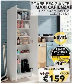 Mercatone Germanvox Scarpiera 2 ante maxi capienza offerta