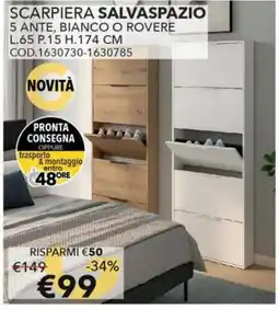 Mercatone Germanvox Scarpiera salvaspazio offerta